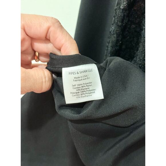 Veronica Beard Sequin V-Neck Bodycon Mini Cocktail Dress Black Women's Size 2 - Picture 4 of 4